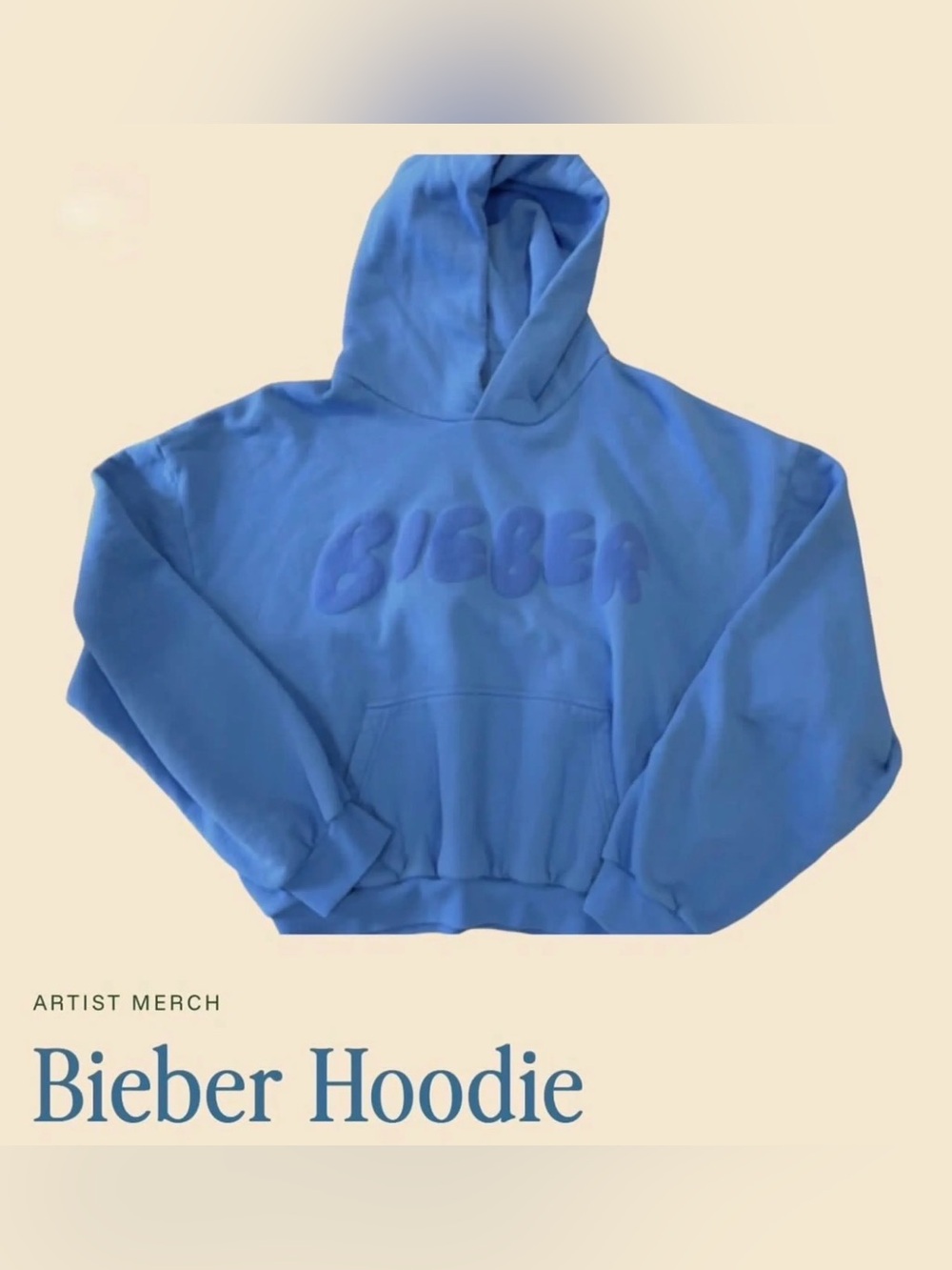NWT Bieberchella Skylrk Blue Hoodie
